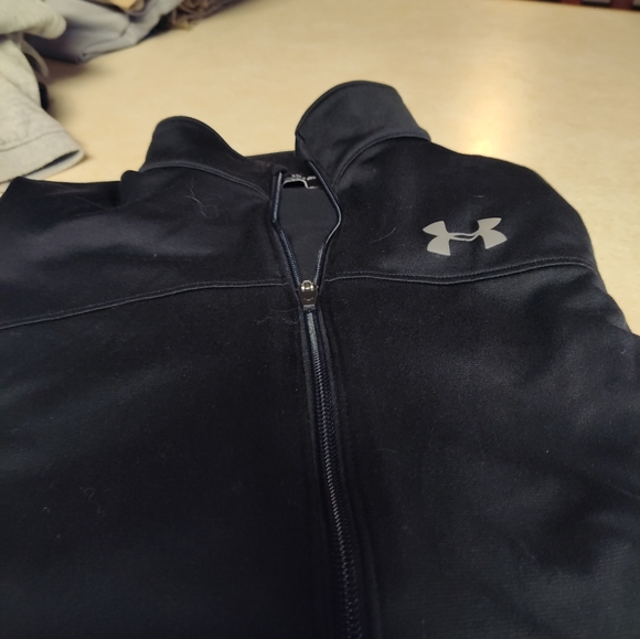 Under Armour zip up jacket black youth XL with pockets - Picture 4 of 4